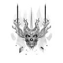 blind king tattoo design idea