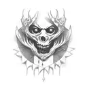 blind king tattoo design idea