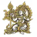 thai god symbol in alchemy tattoo design idea