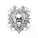 gothic cathedral  tattoo design idea