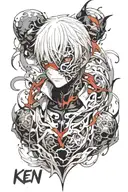 Ken Kaneki tattoo design idea