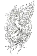 phoenix rising from the ashes ready to win tattoo design idea