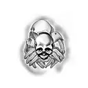 skull hands tattoo design idea