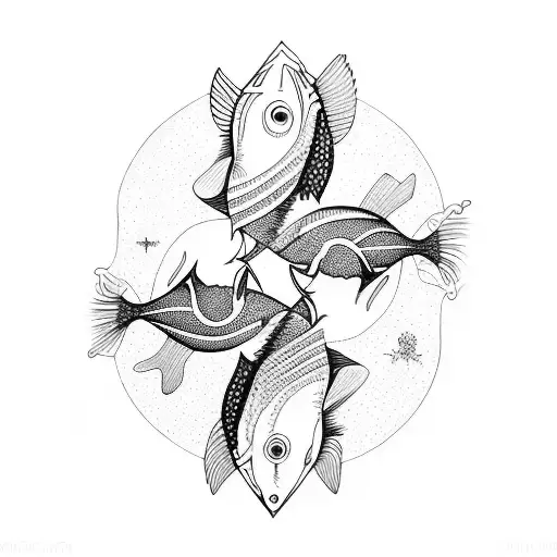 Pisces Gemini  tattoo design idea