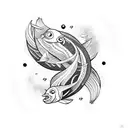 Pisces Gemini  combination  tattoo design idea