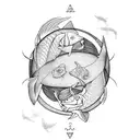 Pisces Gemini  combination  tattoo design idea