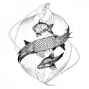 Pisces Gemini  tattoo design idea