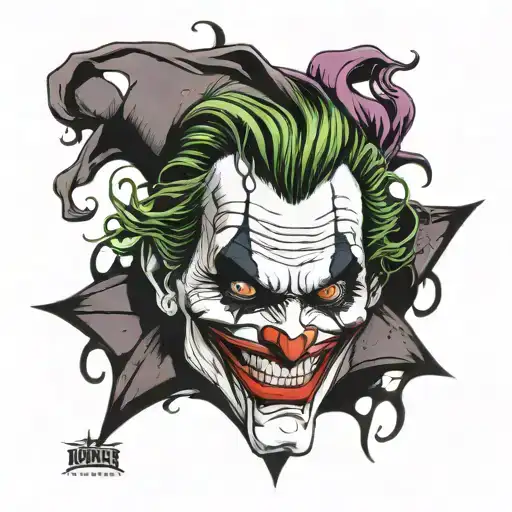 joker face tattoo design idea