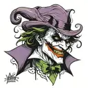 joker face tattoo design idea