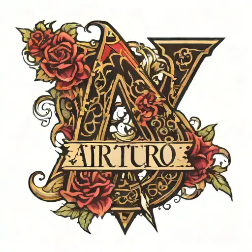 Arturo goth letters  tattoo design idea