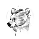 Forest, Bear, Trees  tattoo design idea