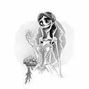 corpse bride tattoo design idea
