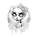 corpse bride tattoo design idea
