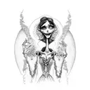 corpse bride tattoo design idea