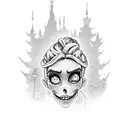 corpse bride tattoo design idea