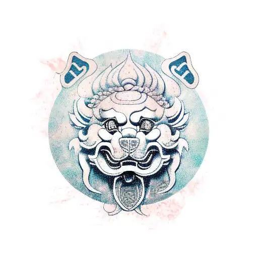 Foo Dog tattoo design idea