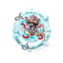 Foo Dog tattoo design idea
