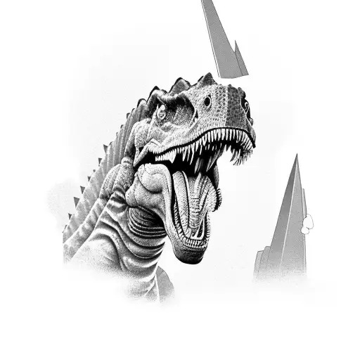  dinosaur cartoon inquisitive   tattoo design idea
