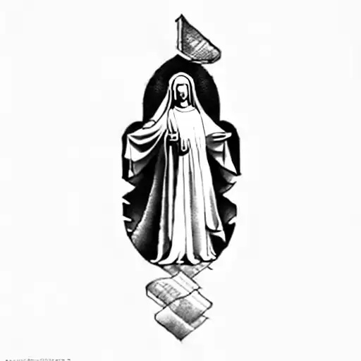 the virgin mary tattoo design idea