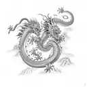 japanes dragon kirin tattoo design idea