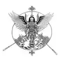 archangel Michael  tattoo design idea