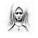 crying Virgin Mary  tattoo design idea