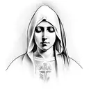 crying Virgin Mary  tattoo design idea