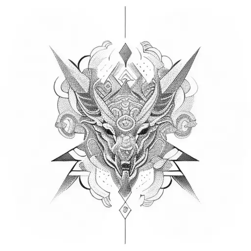 An intricate tribal design incorporating elements of coding and technology tattoo design idea