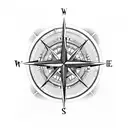 compass with four elements based on Nordic assignment tattoo design idea