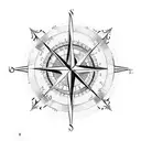 compass with four elements based on Nordic assignment tattoo design idea
