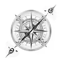 compass with four elements based on Nordic assignment tattoo design idea