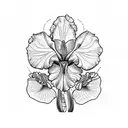 iris tattoo design idea