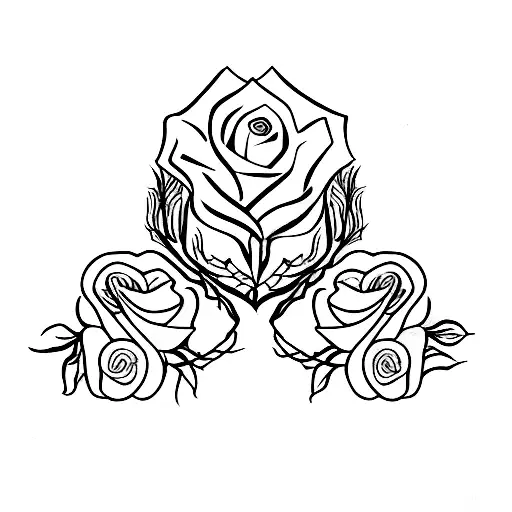 lungs with roses tattoo design idea