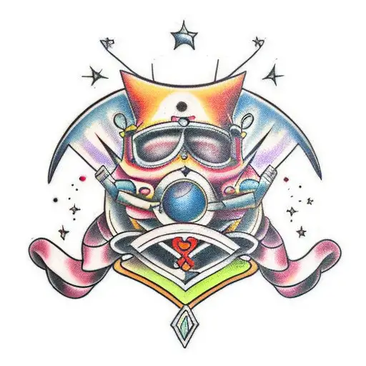 weird gemini tattoo design idea