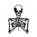 Skeleton praying  tattoo design idea