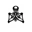 Skeleton praying  tattoo design idea