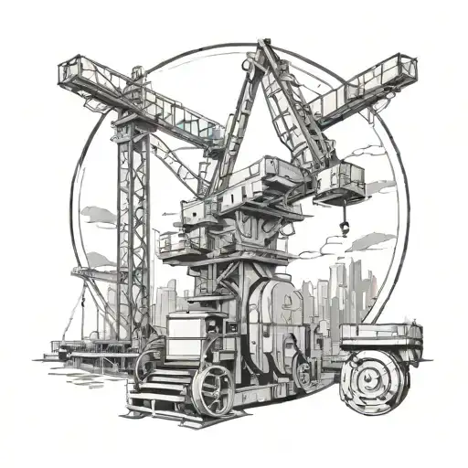 Millwright, welding, rigging, crane   tattoo design idea