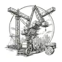 Millwright, welding, rigging, crane   tattoo design idea