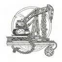 Millwright, welding, rigging, crane   tattoo design idea