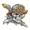Skull,Firefighter, welder,grim reaper tattoo design idea