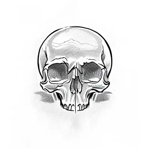 skull with glock 18 tattoo design idea