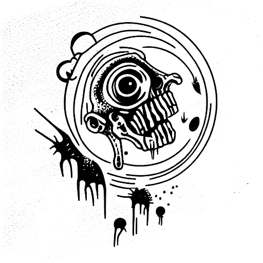 alien zombie tattoo design idea