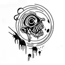alien zombie tattoo design idea