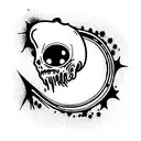 alien zombie tattoo design idea