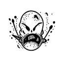 alien zombie tattoo design idea