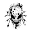 alien zombie tattoo design idea