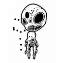 alien zombie tattoo design idea