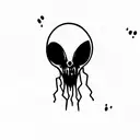 alien zombie tattoo design idea