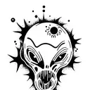 alien zombie tattoo design idea