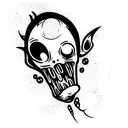 alien zombie tattoo design idea